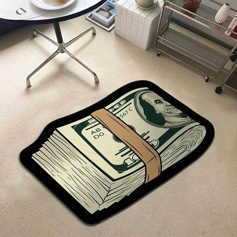 Money Shaped Dollar Rug