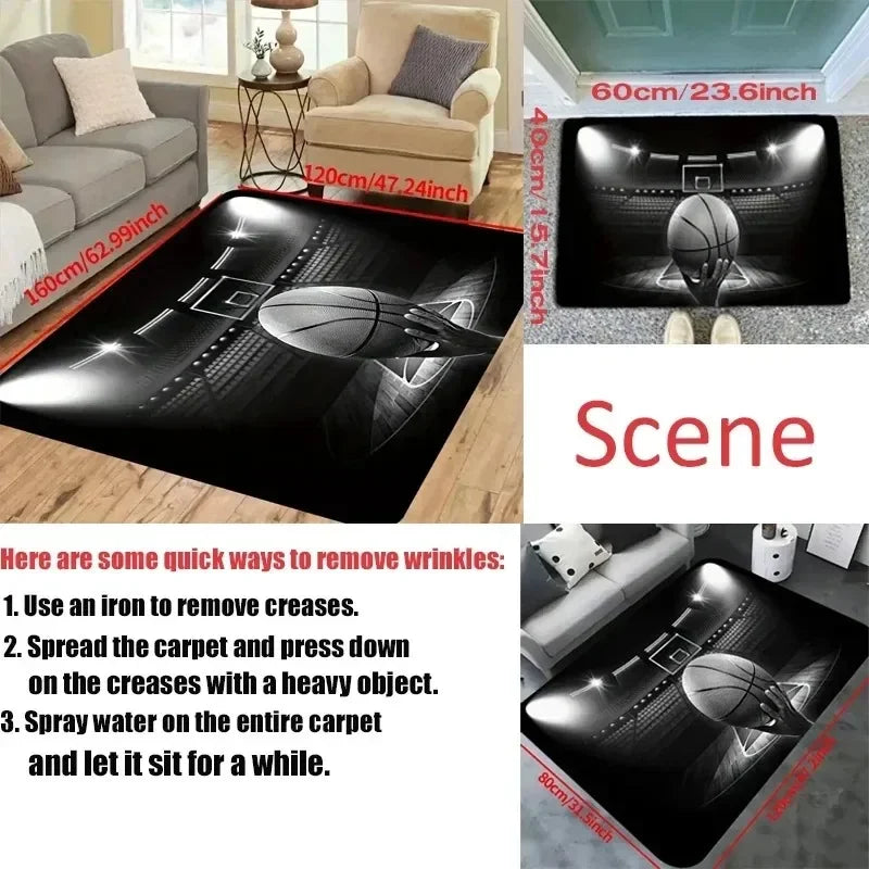 Modern Baseball Field Pattern Area Rug