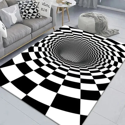 VIKAMA 3D Vortex Illusion Non-Slip Area Rug