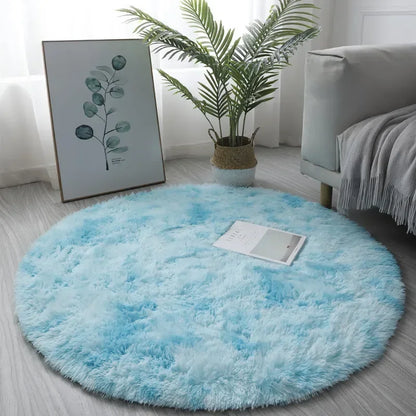 Ultra Soft Fluffy Round White Area Rug
