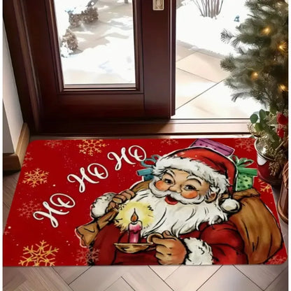 Santa Claus hohoho holiday door mat