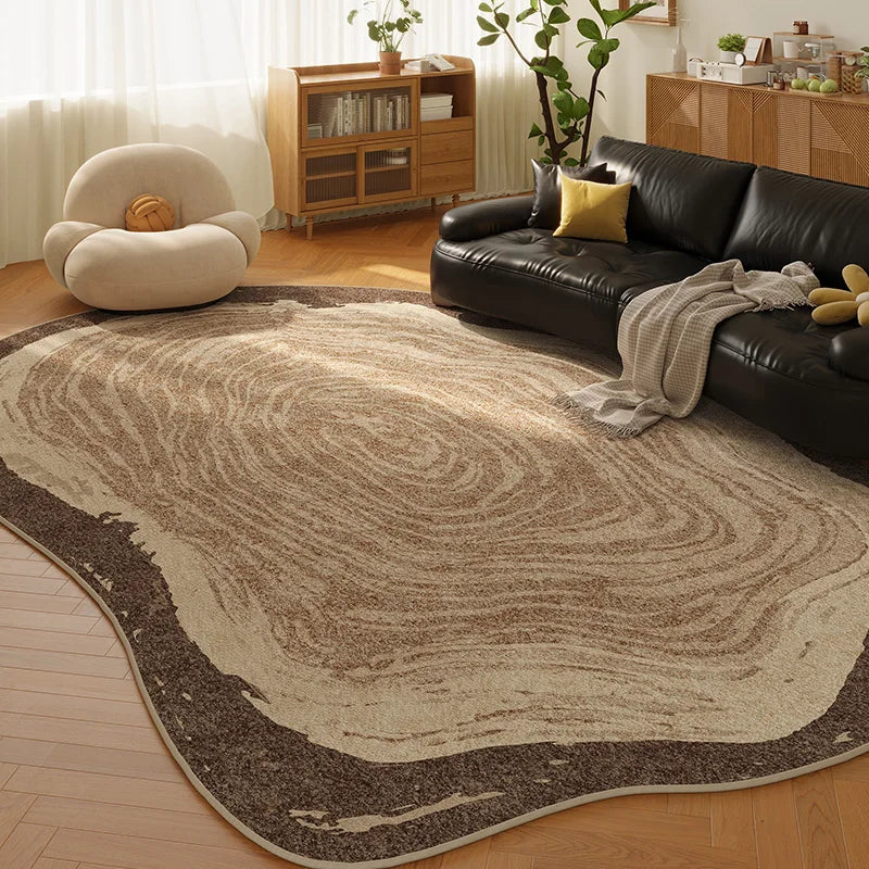 Retro Style Irregular Plush Area Rug