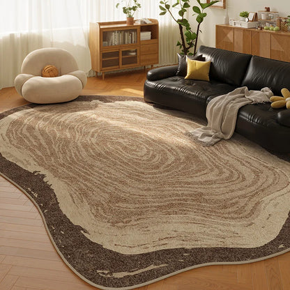 Retro Style Irregular Plush Area Rug