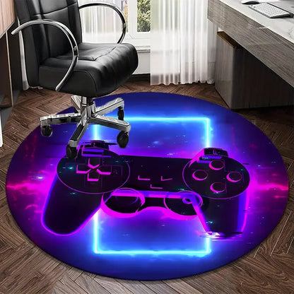 VIKAMA Gaming Controller Round Non-Slip Rug