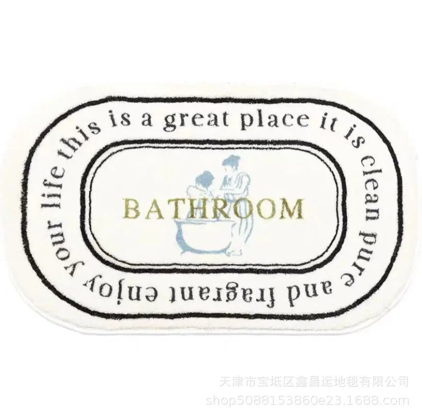 Floral Non-Slip Absorbent Bath & Entrance Area Rug