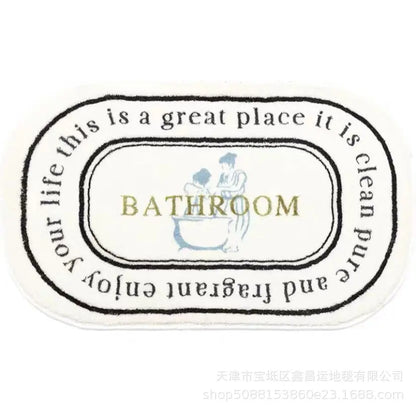 Floral Non-Slip Absorbent Bath & Entrance Area Rug