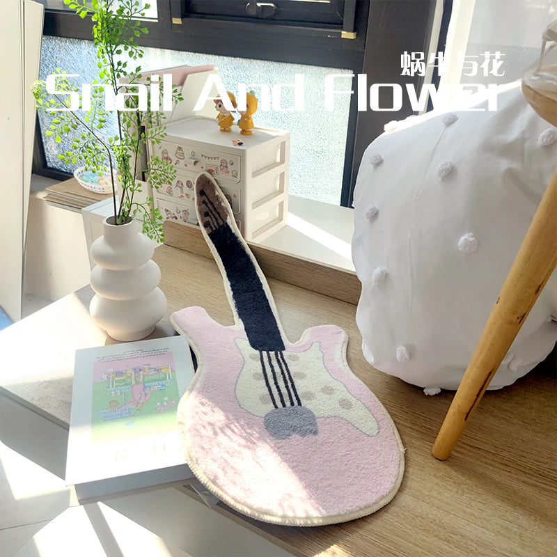 Guitar-shaped kids non-slip floor mat
