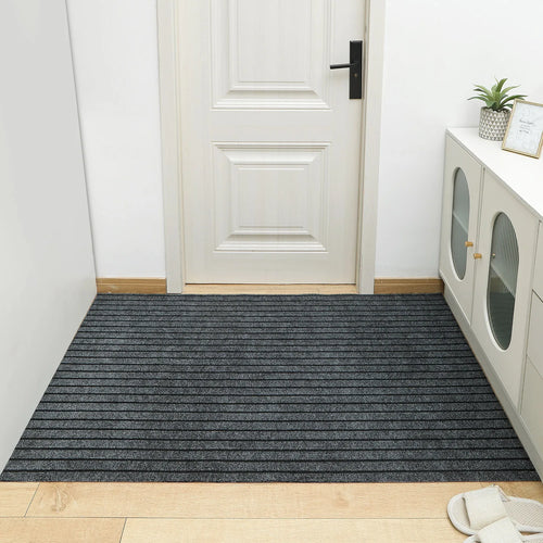 VIKAMA Striped Entry Door Mat Non-Slip Wear-Resistant Water-Absorbent Foot Rug Home Decor