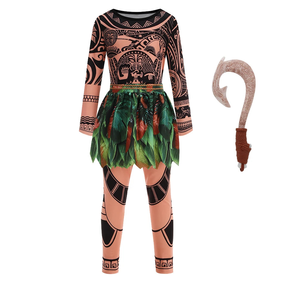 Disney Moana Ocean Adventure Princess Costume Dress For Girls