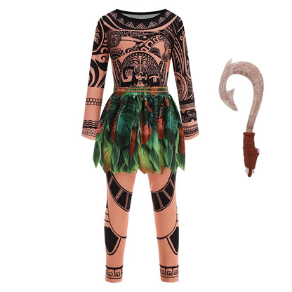 Disney Moana Ocean Adventure Princess Costume Dress For Girls