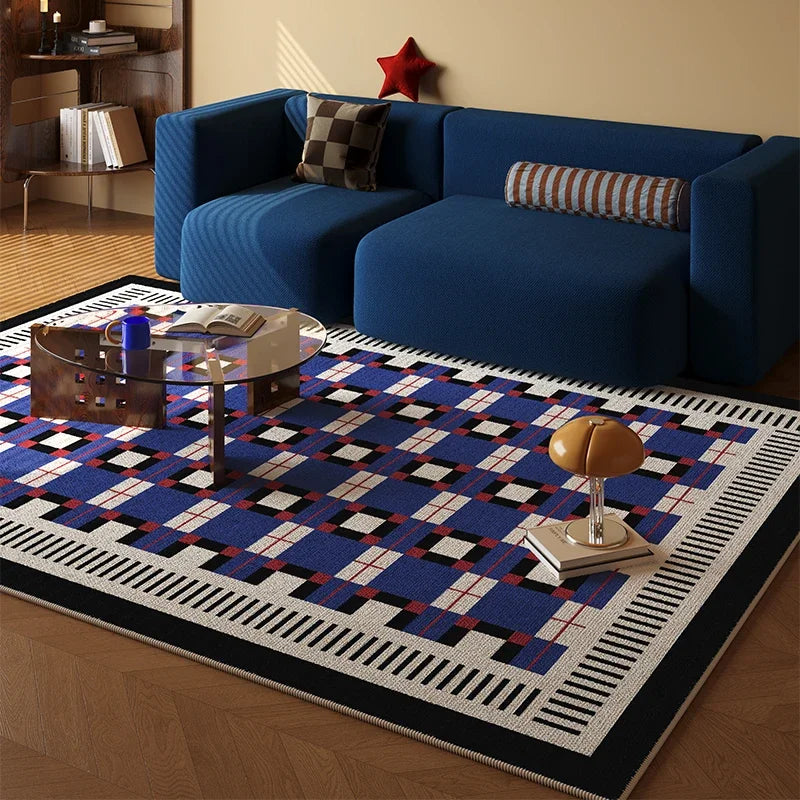 VIKAMA Medieval Revival Living Room Carpet Non-Slip Wear-Resistant Bedroom Floor Mat Wardrobe Room Rug