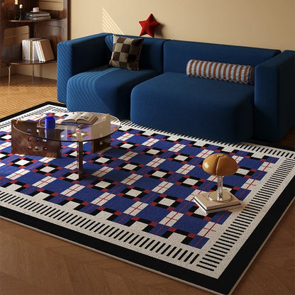 VIKAMA Medieval Revival Living Room Carpet Non-Slip Wear-Resistant Bedroom Floor Mat Wardrobe Room Rug