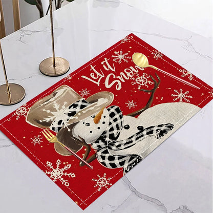 Christmas Tree Non-Slip Table Placemat Set