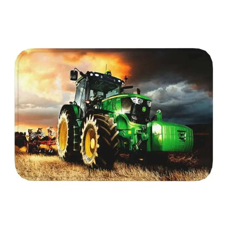 Funny Tractor Design Non-Slip Doormat Kitchen Bathroom Balcony Entryway Floor Mat Rug Home Decor