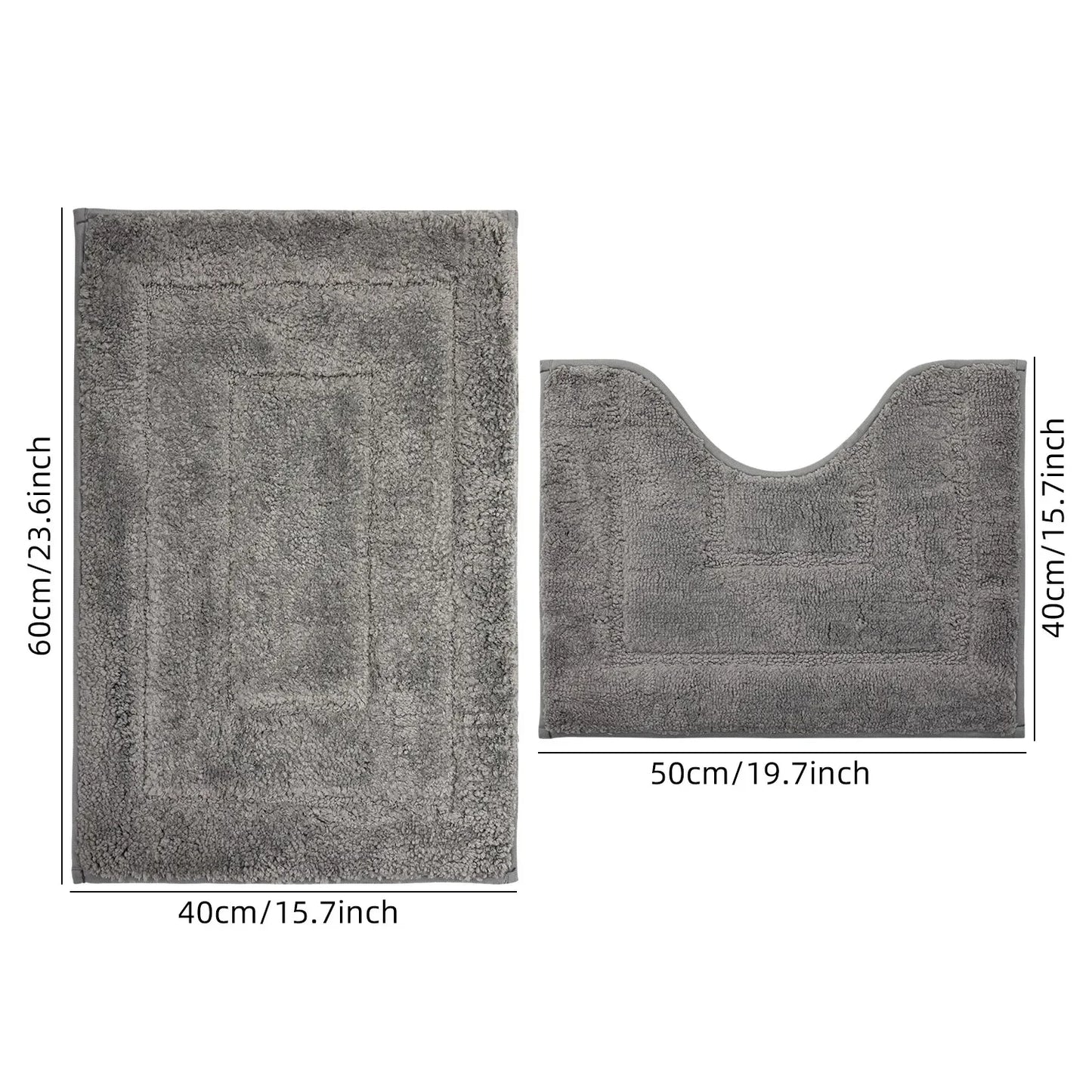 Plush Bathroom Floor Mat Shaped Design Absorbent Non-Slip Foot Rug Bathtub Entrance Door Small Carpet Home Decor