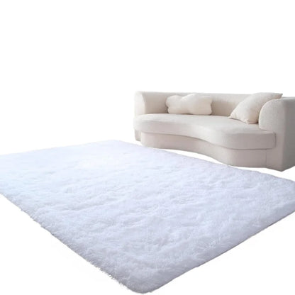 Fluffy Cream White Luxury Wool Area Rug