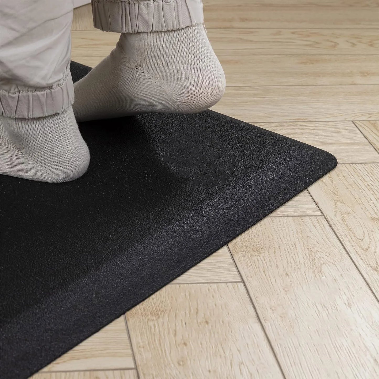 Anti-Fatigue Floor Mat 20mm Thick Cushioned Kitchen Comfort Mat Waterproof Non-Slip Standing Desk PVC Ergonomic Foam Rug