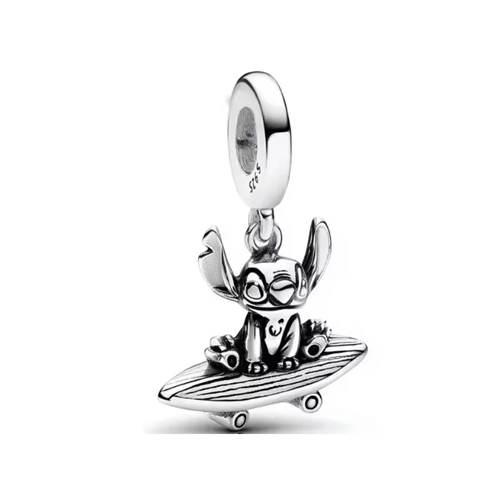 Disney 925 Silver Puppy Charm Bead For Bracelet Jewelry