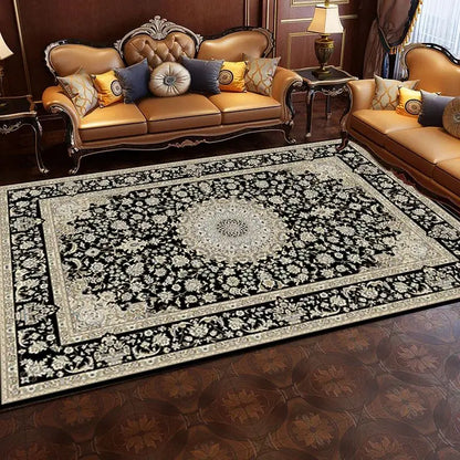 VIKAMA Vintage Persian Crystal Rug Ethnic Living Room Bedroom Carpet