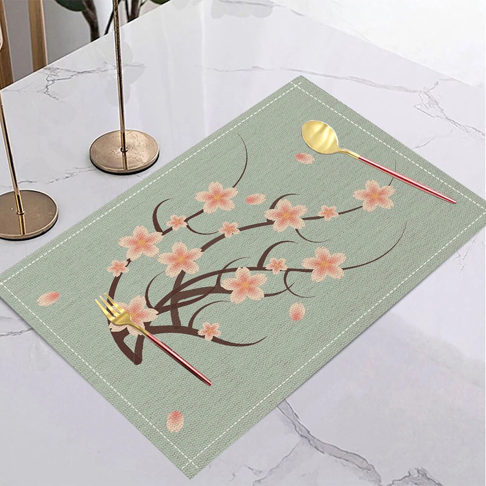 Japanese Ukiyo-e Linen Non-Slip Placemat
