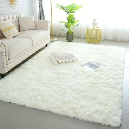 FORSWAN Gray Plush Velvet Area Rug