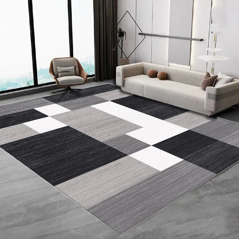VIKAMA Nordic Simple Flannel Carpet Large Non-Slip Living Room Bedroom Floor Mat