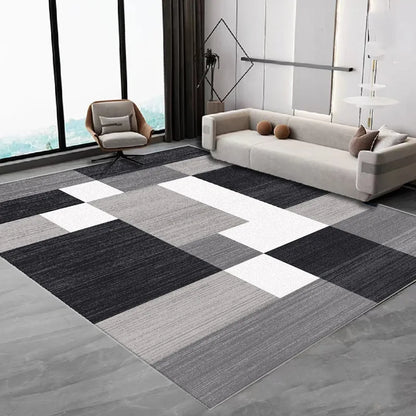 VIKAMA Nordic Simple Flannel Carpet Large Non-Slip Living Room Bedroom Floor Mat