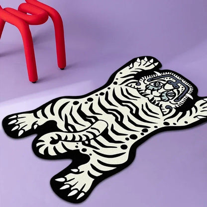 VIKAMA Cartoon Tiger Carpet Non-Slip Kids Bedroom Living Room Floor Mat