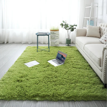VIKAMA Tie-Dye Silk Wool Rug Non-Slip Bedroom Living Room Stain-Resistant Carpet Home Decor