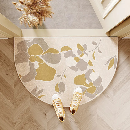 VIKAMA Modern Semi-Circular Entry Door Mat Non-Slip Dirt-Resistant Kitchen Floor Carpet