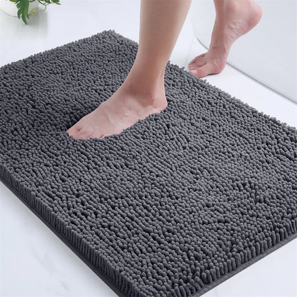 Olanly Luxury Chenille Non-Slip Bath Rug