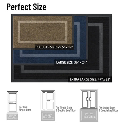 Olanly Waterproof Rubber Low Profile Doormat