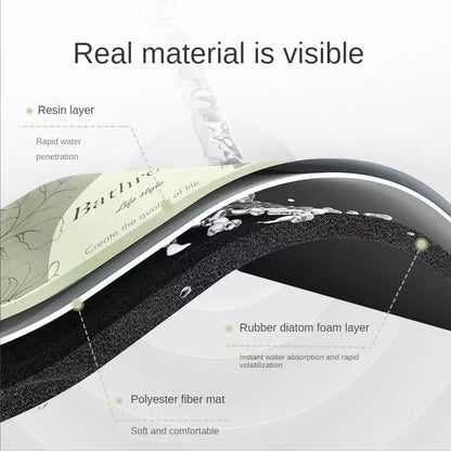 Long Imitation Woven Kitchen Floor Mat Diatom Mud Printed Non-Slip Absorbent Bathroom Door Restaurant Mat