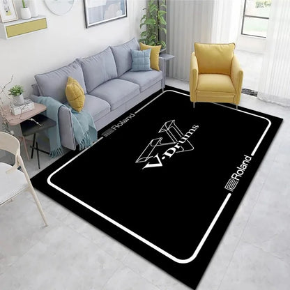 Personalized Text Print Large Area Rug Non-Slip Wear-Resistant Carpet Soft Floor Mat Living Room Bedroom Home Decor