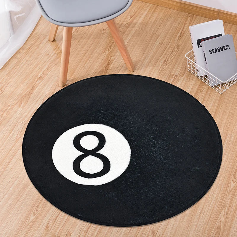 Soft Plush Round Bathroom Carpet Non-Slip Absorbent Machine Washable Mat Bathroom Bedroom Door Floor Decor