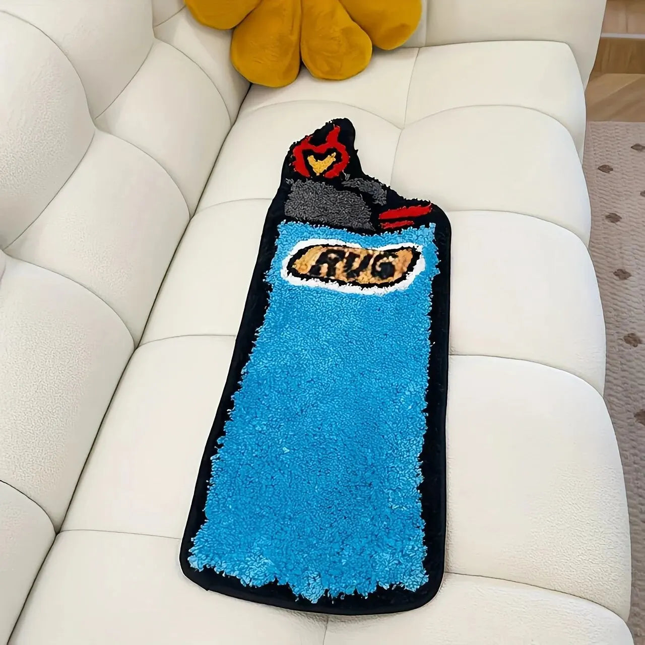 Lighter Shaped Tufted Decorative Rug