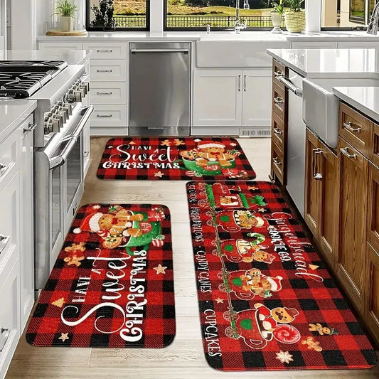 VIKAMA Christmas Cookie Tree Floor Mat