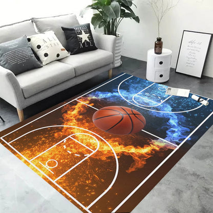 Basketball Football Field Sports Area Rug