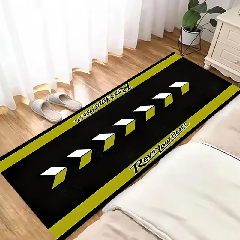 VIKAMA Racing Car Long Non-Slip Area Rug