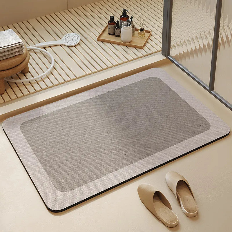 Modern non-slip absorbent bath mat