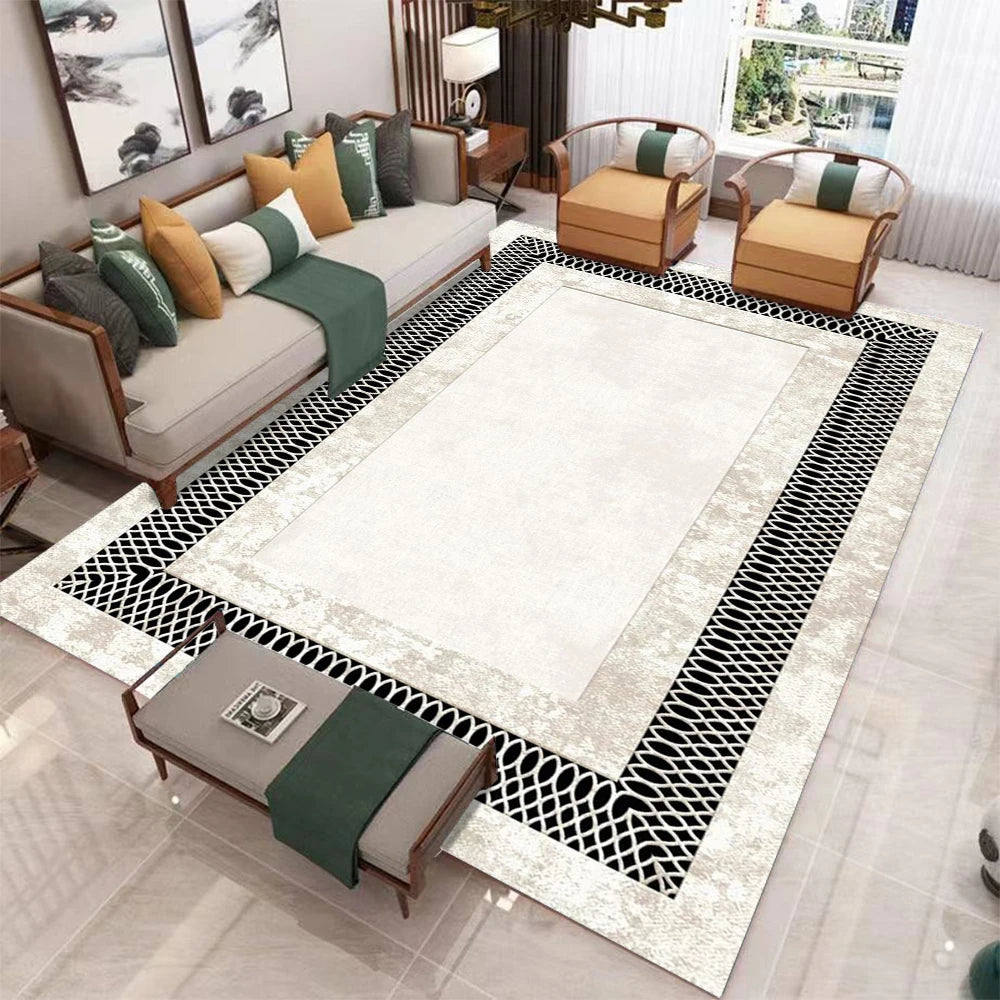 Nordic geometric luxury living room rug