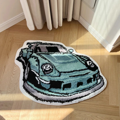 LAKEA Racing Car Shaped Tufted Non-Slip Rug