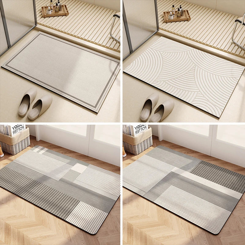 Super Absorbent Kitchen Rug Non-Slip Soft Washable Floor Mat Bathroom Entrance Carpet