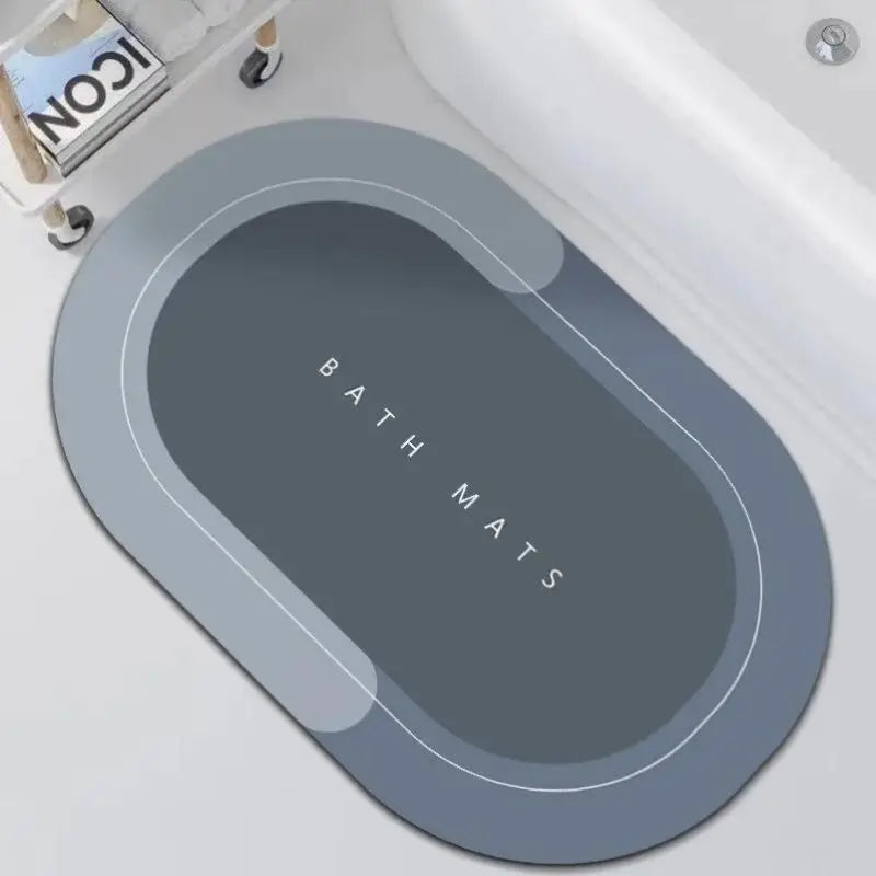 Simple Diatomite Floor Mat Bathroom Kitchen Entrance Foot Mat Super Absorbent Washable Dirt-resistant Non-slip Carpet