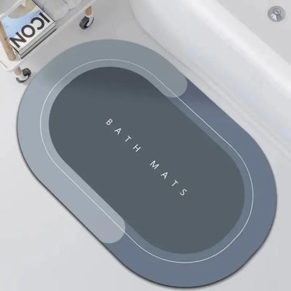 Simple Diatomite Floor Mat Bathroom Kitchen Entrance Foot Mat Super Absorbent Washable Dirt-resistant Non-slip Carpet
