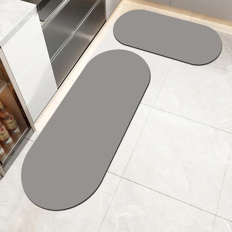 Long super absorbent diatomite kitchen rug non-slip washable entrance mat