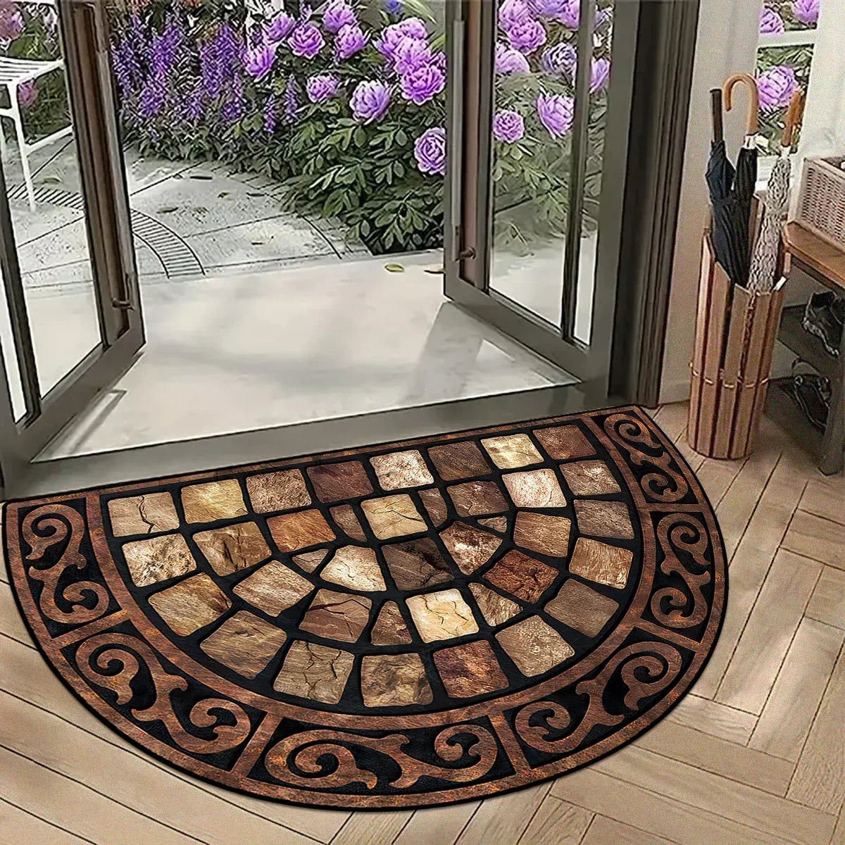 VIKAMA Retro Anti-Slip Entrance Door Mat