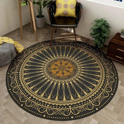 Vintage Bohemian Circular Ethnic Area Rug