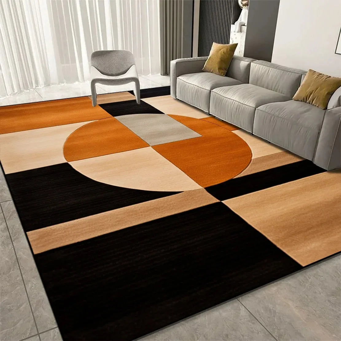 Large Geometric Living Room Carpet Sofa Area Rug Soft Non-Slip Bedroom Children Floor Mat