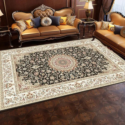 VIKAMA Vintage Persian Crystal Rug Ethnic Living Room Bedroom Carpet